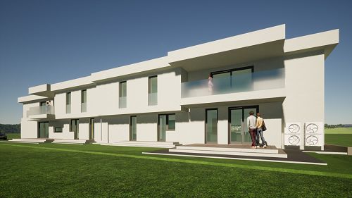 55985 In Hévíz wird die neu gebaute, hochwertige Wohnung im Erdgeschoss / im Obergeschoss in einem Wohnhaus – gestaltet mit Flachdach - mit vier Wohnungen zum Verkauf angeboten. 