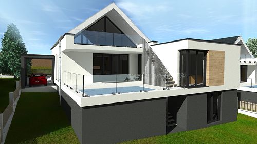 33439 Das luxuriöse Familienhaus in Vonyarcvashegy - geplant und gebaut mit der modernsten Technologie - ist zu verkaufen. Es wird immer große Freude bedeuten, ins Haus als Heimat anzukommen.